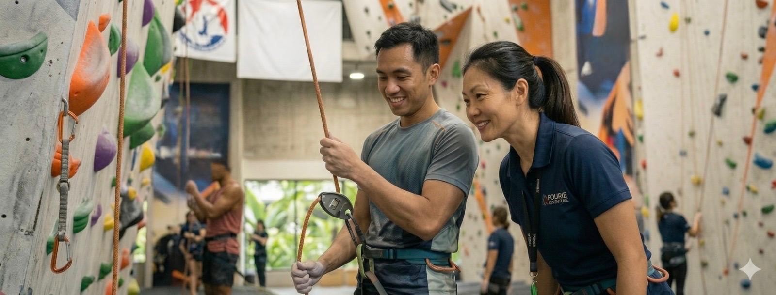 Roped Climbing Action